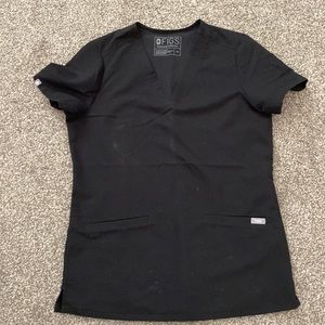 XS Black Casma Figs scrub top